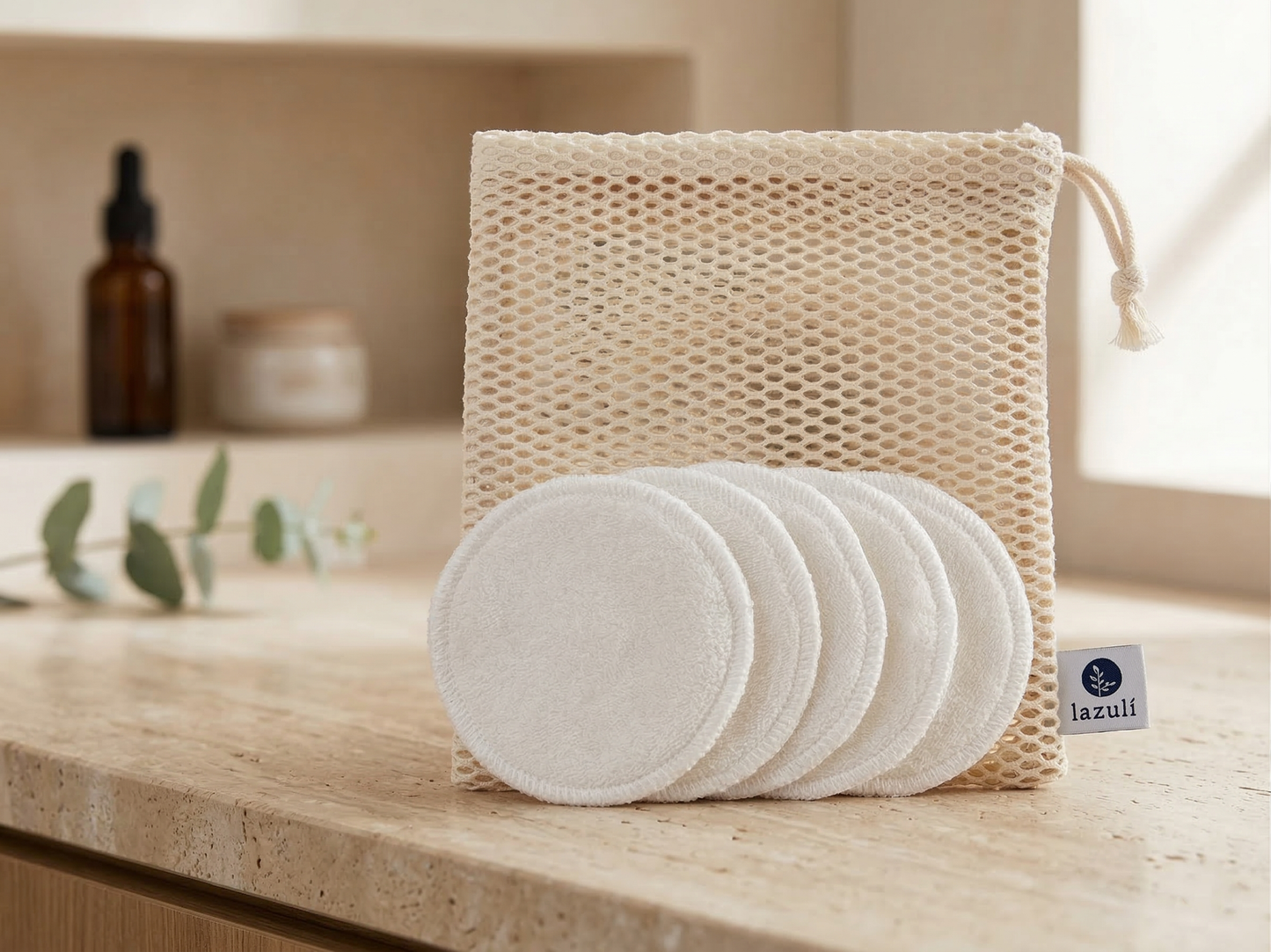 Disques démaquillants lavables et filet